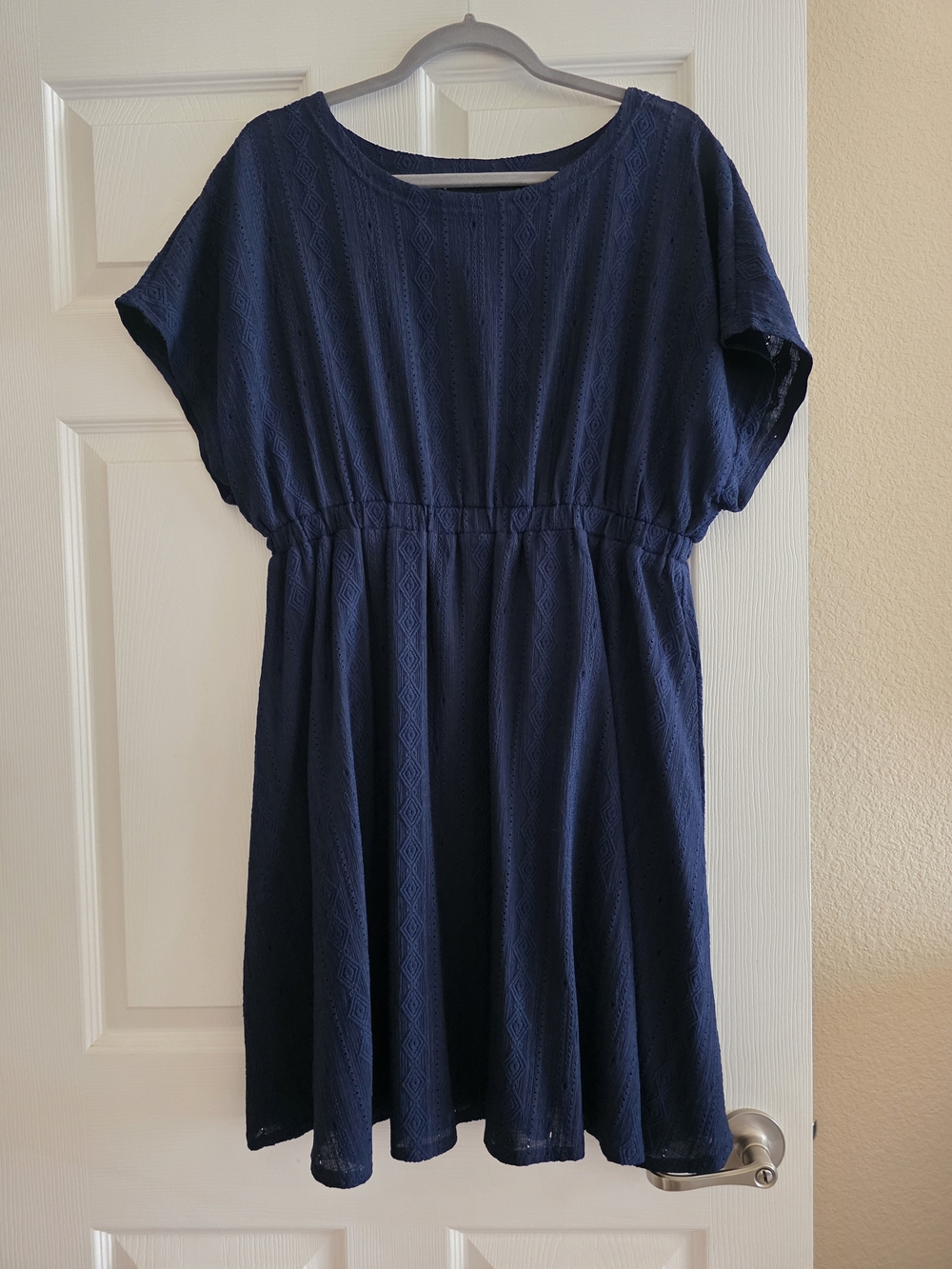 Navy Textured Dress. LIKE NEW!